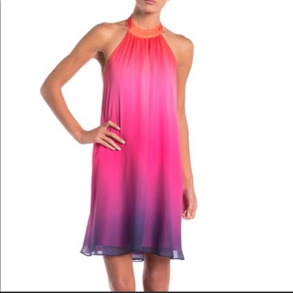 LAST CHANCE -CeCe by Cynthia Steffe monte ombré halter dress 😍